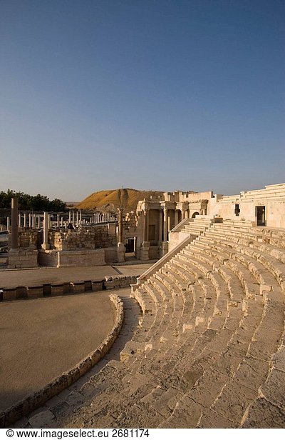 Römische Theater Ruinen tel Beit Shean Nationalpark. Israel.