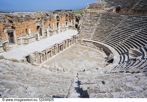 Römisches Amphitheater,  Hierapolis,  Pamukkale,  Denizli,  Anatolien,  Türkei,  Asien