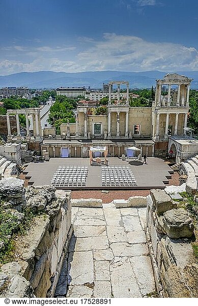 Römisches Amphitheater  Altstadt  Plovdiv  Bulgarien  Europa