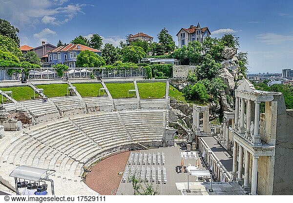 Römisches Amphitheater  Altstadt  Plovdiv  Bulgarien  Europa