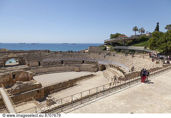 Römisches Amphitheater Tarragona Region Katalonien Spanien