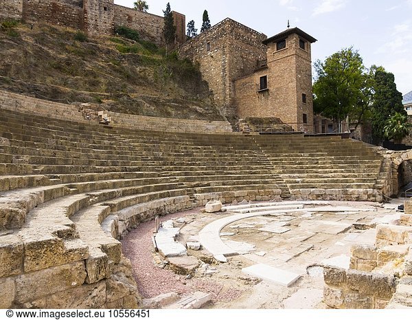 Römisches Theater,  Malaga,  Provinz Málaga,  Andalusien,  Spanien,  Europa