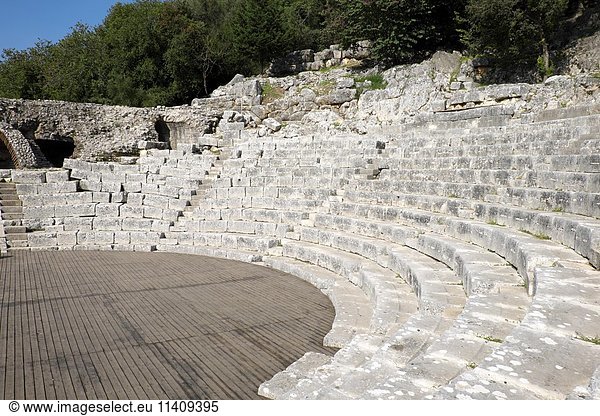 Römisches Theater  Amphitheater  Ruinenstadt Butrint  Region Vlora  Albanien  Europa