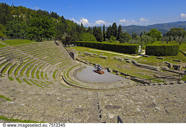 Römisches Theater  Fiesole  Provinz Florenz  Toskana  Italien  Europa