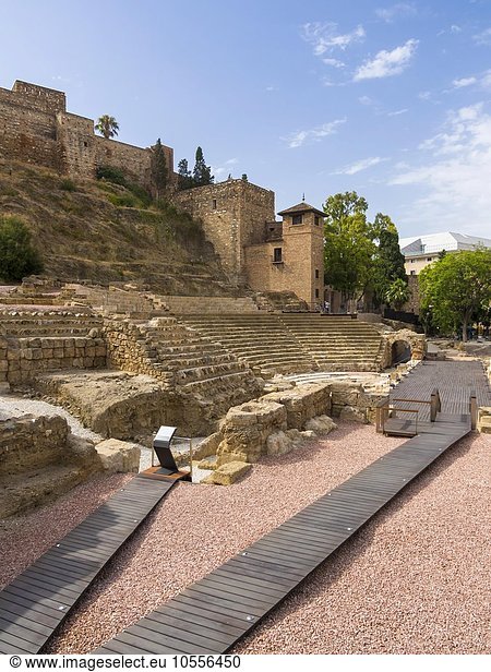 Römisches Theater  Malaga  Provinz Málaga  Andalusien  Spanien  Europa