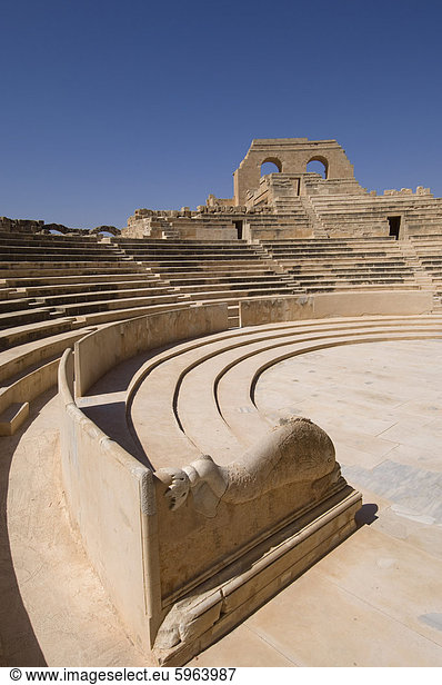 Römisches Theater Sabratha Roman Site UNESCO Weltkulturerbe Tripolitanien Libyen Nordafrika Afrika