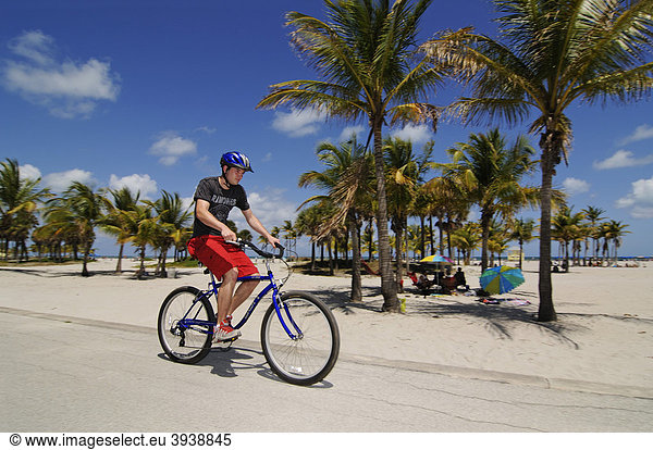 Radfahrer  Crandon Park  Key Biscayne  Miami  Florida  USA