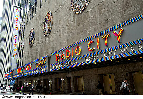 Radio City Music Hall  Famous Entertainment Venue Located In Rockefeller Center  Midtown Manhattan  New York  Usa