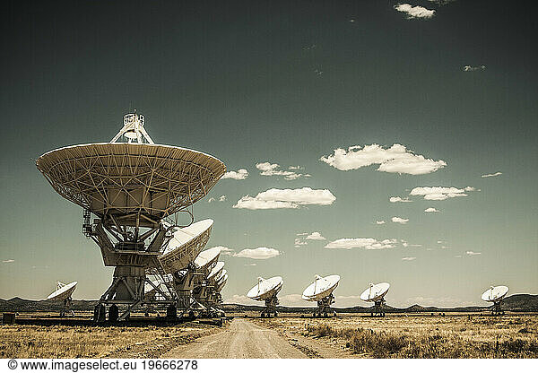 Radio telescope array in the desert