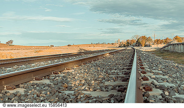 Railway through a country landscape