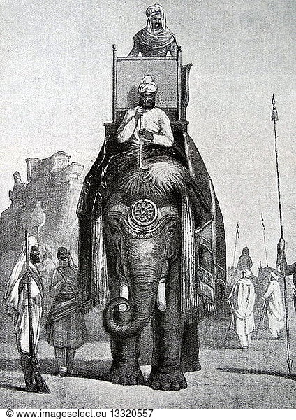 Rajah on an elephant