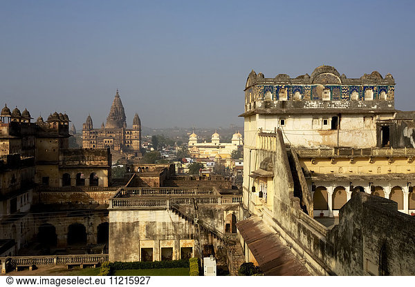 Rajput palace and temple view