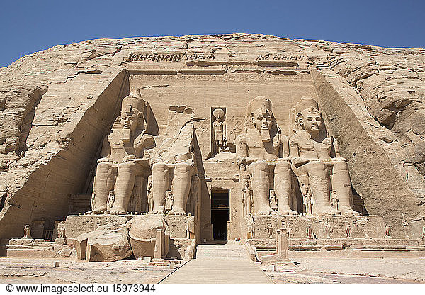 Ramses-II-Tempel  UNESCO-Weltkulturerbe  Abu Simbel  Nubien  Ägypten  Nordafrika  Afrika