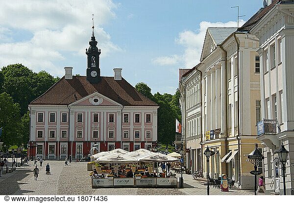 Rathaus  Rathausplatz  Tartu  Estland  Baltikum  Europa  Dorpat  Europa