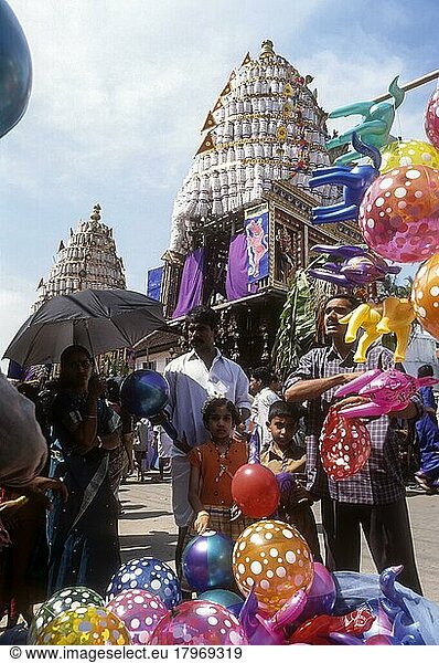 Rathotsavam (Streitwagenfest) in Kalpathy  Kerala  Indien  Asien