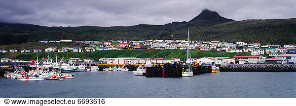 Recreation and Fishing Boats in Stykkisholmur Harbor