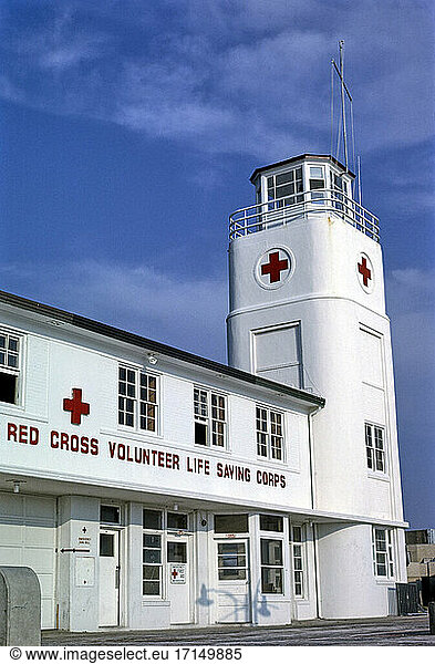 Red Cross Volunteer Life Saving Corps  Jacksonville Beach  Florida  USA  John Margolies Roadside America Photograph Archive  1990