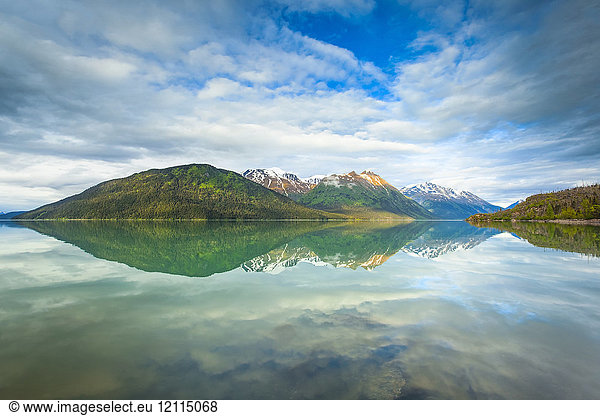 Reflections of Kenai Mountains in Kenai Lake; Alaska  United States of America