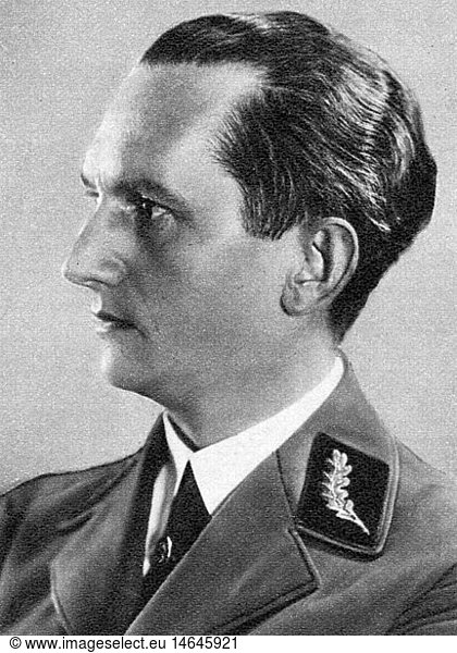 Reiner  Heinrich  10.12.1892 - 15.1.1946  dt. Politiker (NSDAP)  stellvertretender Gauleiter von Hessen-Nassau 1934 - 1945  Portrait  um 1938