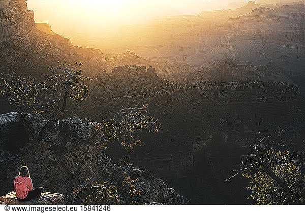 Reisende am Grand Canyon az