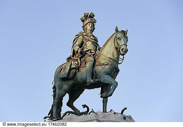 Reiterstatue von Joseph I. von Portugal  Praca do Comércio  Lissabon  Portugal  Europa