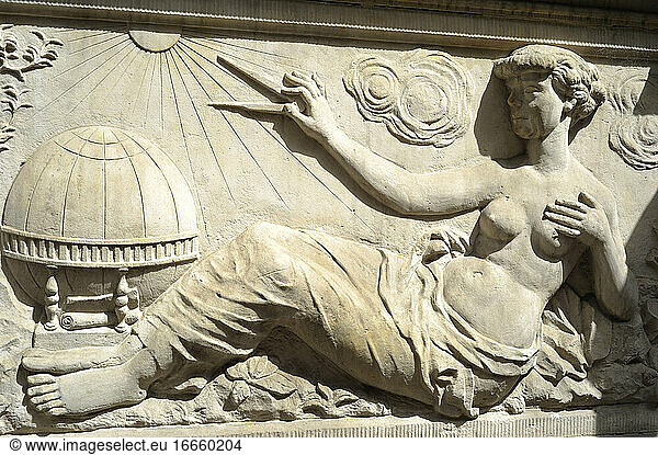 Relief depicting Geometry. St Mary Street. Gdansk. Poland.