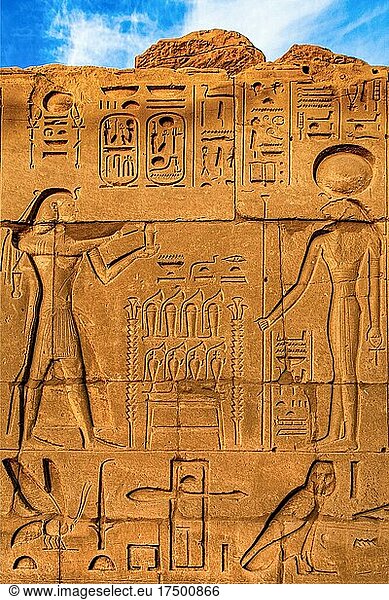Relief  Karnak-Tempel  Luxor  Theben  Ägypten  Luxor  Theben  Ägypten  Afrika