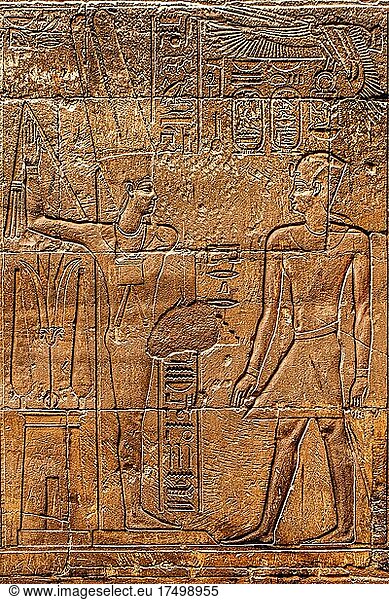 Relief  Luxor-Tempel  Theben  Ägypten  Luxor  Theben  Ägypten  Afrika