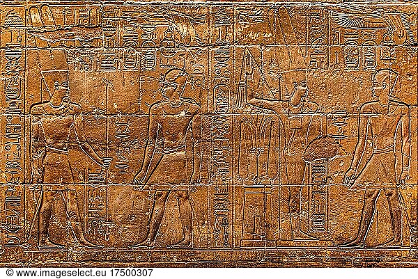 Relief  Luxor-Tempel  Theben  Ägypten  Luxor  Theben  Ägypten  Afrika