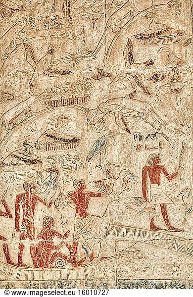 Reliefs  Mastaba von Ankh-Ma-Hor  Nekropole von Saqqara  UNESCO-Weltkulturerbe  Saqqara  Ägypten