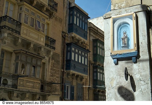 Religiöse Ikone an der Straßenecke  Valletta  Malta
