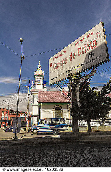 Religiöses Zeichen  El Alto  La Paz  Bolivien  Südamerika