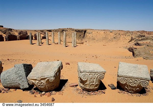 Remains of Church of the Granite Columns, Old Dongola, Nubia, Sudan