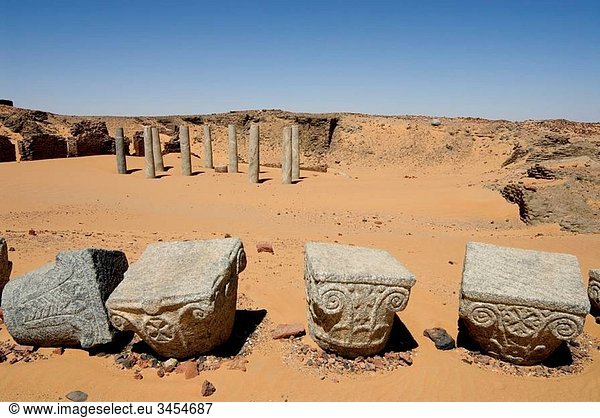 Remains of Church of the Granite Columns  Old Dongola  Nubia  Sudan