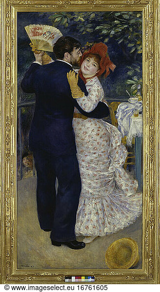 Renoir  Auguste 1841–1919. “Danse à la campagne (Dance in the country)  1883. Oil on canvas  180 × 90cm.
R.F. 1979–64
Paris  Musée d’Orsay.