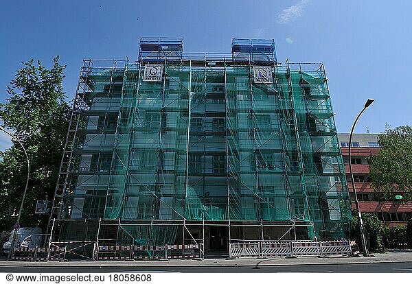 Renovation  scaffolding  Schmiljanstrasse  Friedenau  Berlin  Germany  scaffolding  Europe