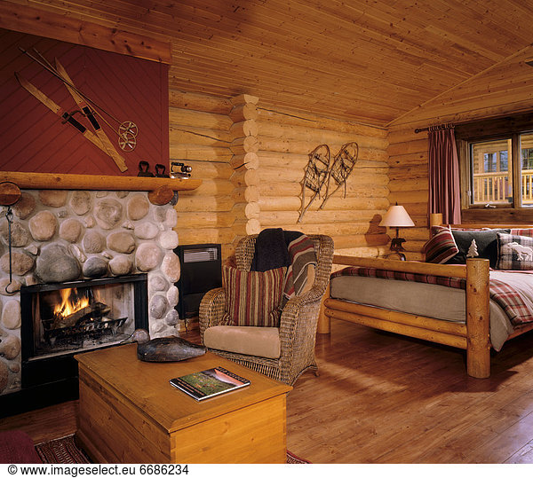 Resort Log Cabin Interior