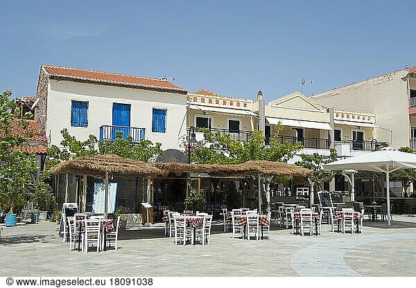 Restaurants  Methoni  Messinia  Peloponnese  Greece  Europe