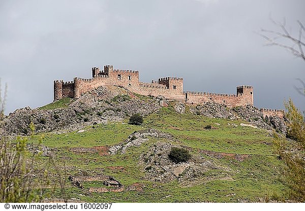 Riba de Santiuste castle. Sig?enza municipality  Guadalajara province  Castilla-La Mancha  Spain.