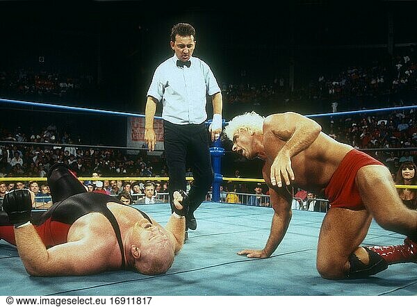 Ric Flair vs. Vador  1993 Photo By John Barrett/PHOTOlink