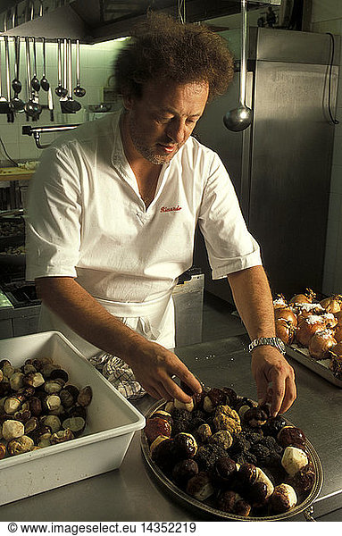 Riccardo Aiachini chef  La Fermata restaurant  Alessandria  Piedmont  Italy.