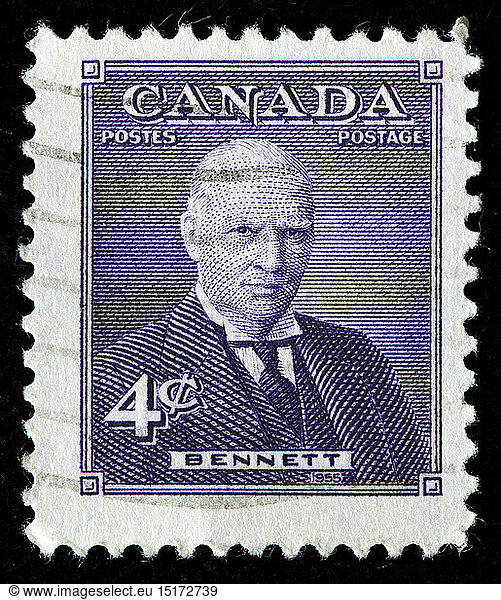 Richard Bedford Bennett  postage stamp  Canada  1955