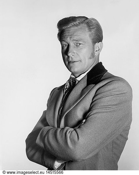 Richard Denning  Publicity Portrait for the Film  The Gun That Won the West  Columbia Pictures  1955