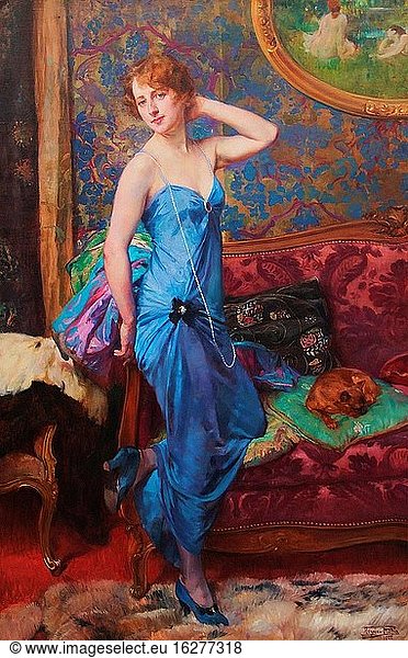 Richir Hermann Jean Joseph - the Charming Lady - Belgian School - 19th Century.