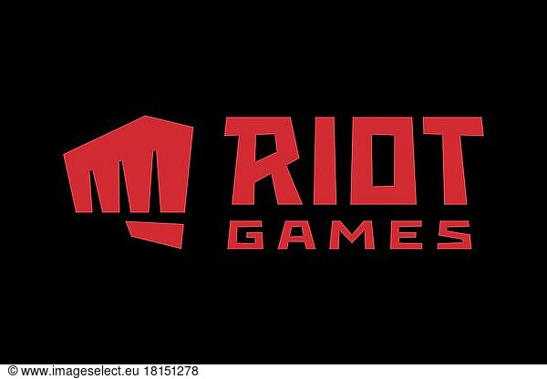 Riot Games  Logo  Schwarzer Hintergrund