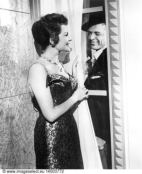 Rita Hayworth and Frank Sinatra on-set of the Film  Pal Joey  1957