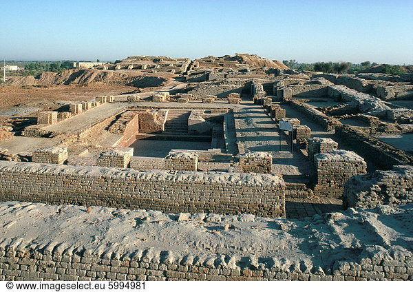 Rituelles Bad in der Zitadelle Mohenjo-Daro UNESCO-Weltkulturerbe Indus Senke-Zivilisation Pakistan Asien