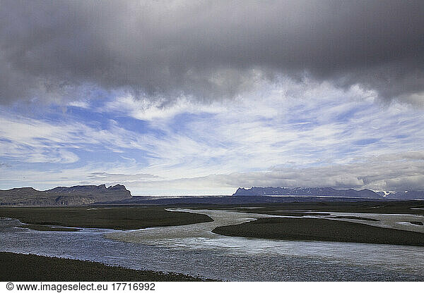 River And Lava Field  Skeidararsandur  Near Skaftafell National Park  South Iceland