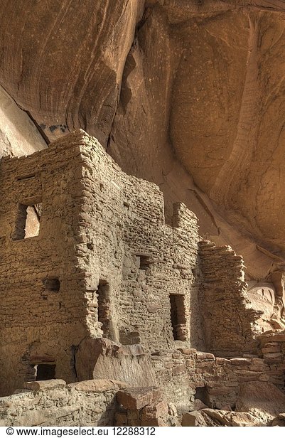 River House Ruin  Ancestral Puebloan Cliff Dwelling  900-1300 AD  Shash Jaa National Monument  Utah  USA.