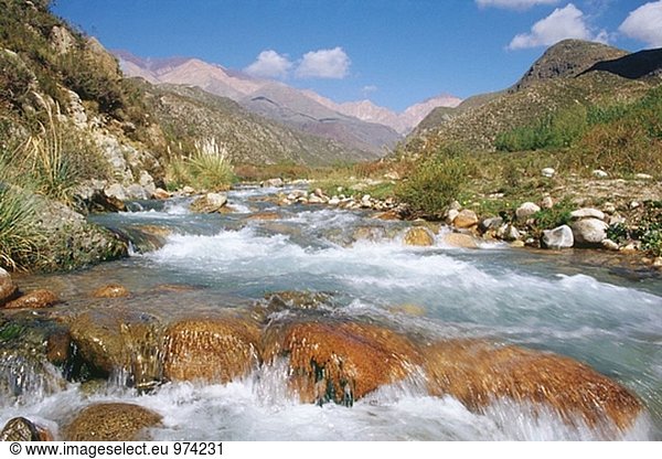 River in Los Andes mountainsides. Tunuyán. Mendoza province. Argentina.